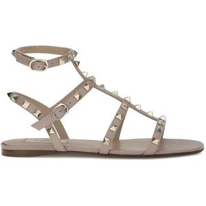 Valentino Garavani - Rockstud Sandalen - Beige - Dames - Leer