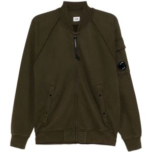 C.p. Company, Heren, Sweatshirts & Hoodies, Groen, Maat: L Katoen,