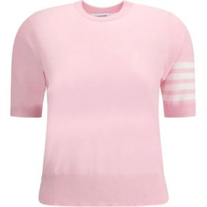 Thom Browne, Dames, Truien, Roze, Maat: XS Wol,
