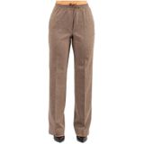 Regular fit broek met wol, model 'ZELMA'