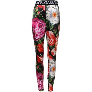 Dolce & Gabbana, Dames, Broeken, Veelkleurig, Maat: XS Nylon,