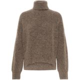 Gestuz - Alphagz Rollneck Sweater - Dames - Donker Zand Melange - Wol