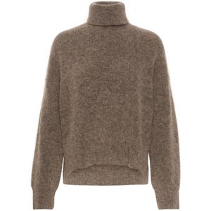 Gestuz - Alphagz Rollneck Sweater - Dames - Donker Zand Melange - Wol