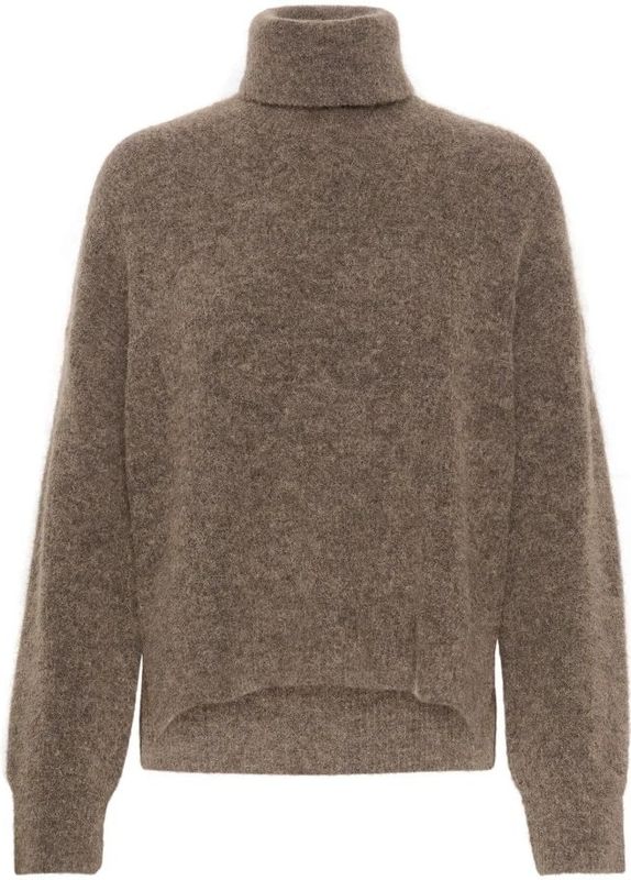 Gestuz - Alphagz Rollneck Sweater - Dames - Donker Zand Melange - Wol