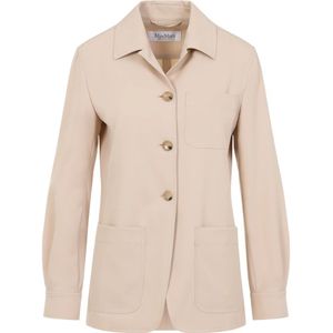 Max Mara, Dames, Jassen, Beige, Maat: S Wol,