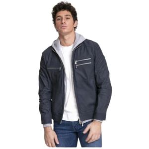 Brunello Cucinelli, Heren, Jassen, Blauw, Maat: M Leer,