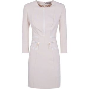 Elisabetta Franchi, Dames, Jurken, Wit, Maat: M