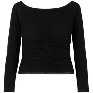 Twinset, Dames, Truien, Zwart, Maat: S Viscose,