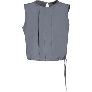 Moorer, Dames, Tops, Grijs, Maat: S Linnen,