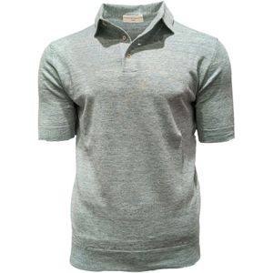 Filippo De Laurentiis, Heren, Tops, Groen, Maat: 2XL Linnen,