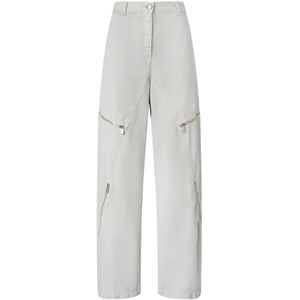 Pinko - Broek - Grijs - Katoen - Regular Fit met Meerdere Zakken