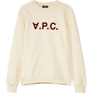 A.p.c., Heren, Sweatshirts & Hoodies, Beige, Maat: XS Katoen,