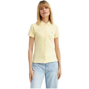 Ralph Lauren, Dames, Blouses & Shirts, Geel, Maat: M Katoen,