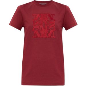 Max Mara, Dames, Tops, Rood, Maat: M Katoen,