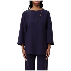 Emporio Armani, Dames, Blouses & Shirts, Blauw, Maat: XL