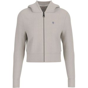 Guess Jeans - Gebreid Jack - Dames - Slim Fit - Capuchon - Materiaalmix met Wol en Zijde