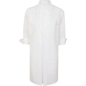 Yohji Yamamoto, Dames, Blouses & Shirts, Wit, Maat: M Katoen,