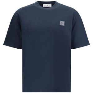 Stone Island, Heren, Tops, Blauw, Maat: XL Katoen,