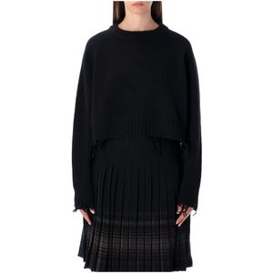 LOW Classic, Dames, Truien, Zwart, Maat: S Wol,