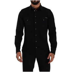 Dolce & Gabbana - Overhemden - Zwart - Casual Shirt