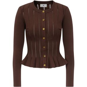 Elisabetta Franchi, Dames, Truien, Bruin, Maat: M