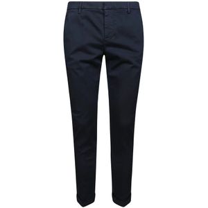 Dondup, Heren, Broeken, Blauw, Maat: W33 Gabardine,