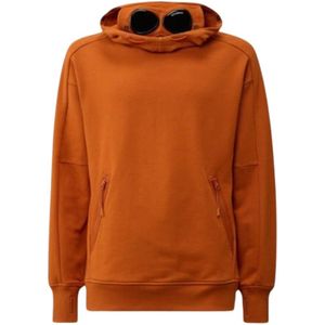 C.p. Company, Heren, Sweatshirts & Hoodies, Oranje, Maat: M Fleece,