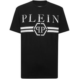 Philipp Plein, Heren, Tops, Zwart, Maat: 2XL Katoen,