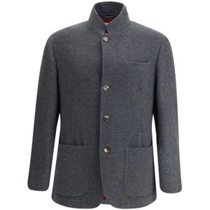 Brunello Cucinelli, Heren, Jassen, Grijs, Maat: XL Kasjmier,