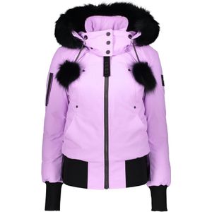 Moose Knuckles, Dames, Jassen, Paars, Maat: XS Nylon,