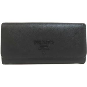 Prada Vintage, Dames, Pre-owned, Zwart, Maat: ONE Size Leer,