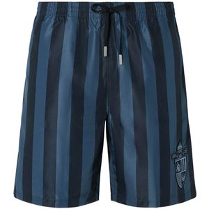 Fendi, Heren, Badkleding, Blauw, Maat: M Poliester,