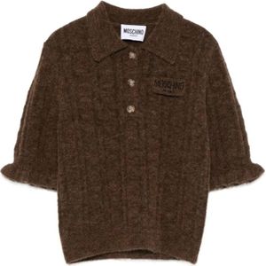 Moschino, Dames, Truien, Bruin, Maat: L