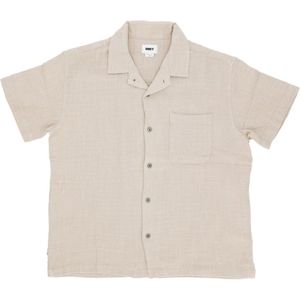 Obey, Heren, Overhemden, Grijs, Maat: L Katoen,