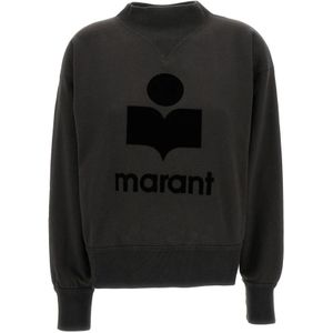 Marant étoile, Dames, Sweatshirts & Hoodies, Zwart, Maat: 2XS Katoen,