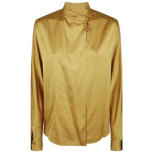 Forte Forte, Dames, Blouses & Shirts, Geel, Maat: XS