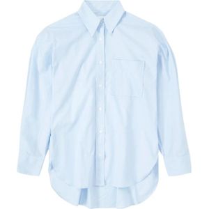 Closed, Dames, Blouses & Shirts, Blauw, Maat: M Katoen,