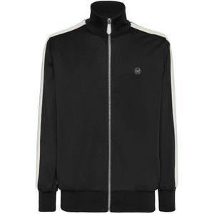 Philipp Plein, Heren, Sweatshirts & Hoodies, Zwart, Maat: S Katoen,