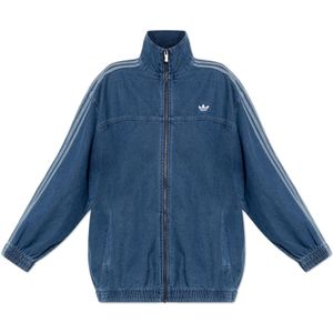 Adidas Originals - Denim Jacket - Blauw - Dames - Losse Oversized Pasvorm