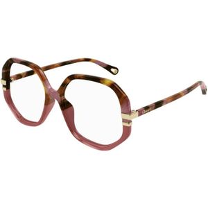 Chloé - CH0107O - Optische Monturen - Bruin Transparant - Acetaat Geometrisch