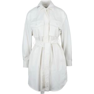 Dondup, Dames, Jurken, Wit, Maat: 2XS Katoen,