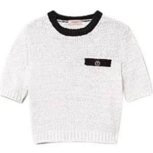 Twinset, Dames, Truien, Wit, Maat: M Katoen,