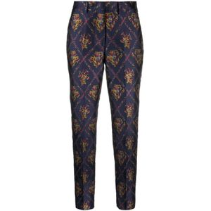Etro, Dames, Broeken, Blauw, Maat: S