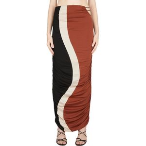 Ahluwalia, Dames, Rokken, Oranje, Maat: 2XS Zijde,