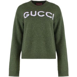 Gucci, Dames, Truien, Groen, Maat: M Wol,