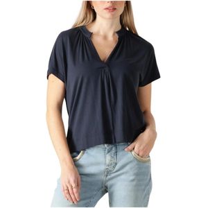 MOS Mosh - Shira Tee - Top - Blauw - Zachte Stof