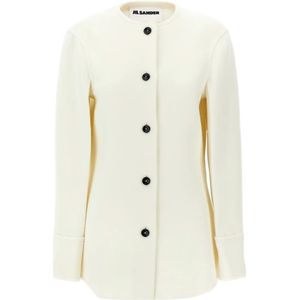 Jil Sander, Dames, Jassen, Wit, Maat: S Katoen,
