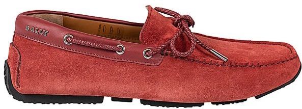 Bally - Suede Slip-On Loafers - Rood - Suède