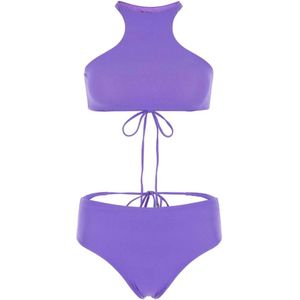The Attico, Dames, Badkleding, Paars, Maat: XS Nylon,
