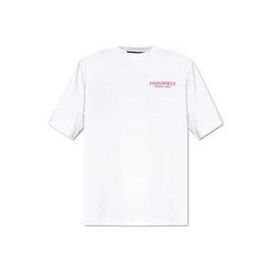 Dsquared2 T-shirt met logo , White , Heren , Maat: 2XL